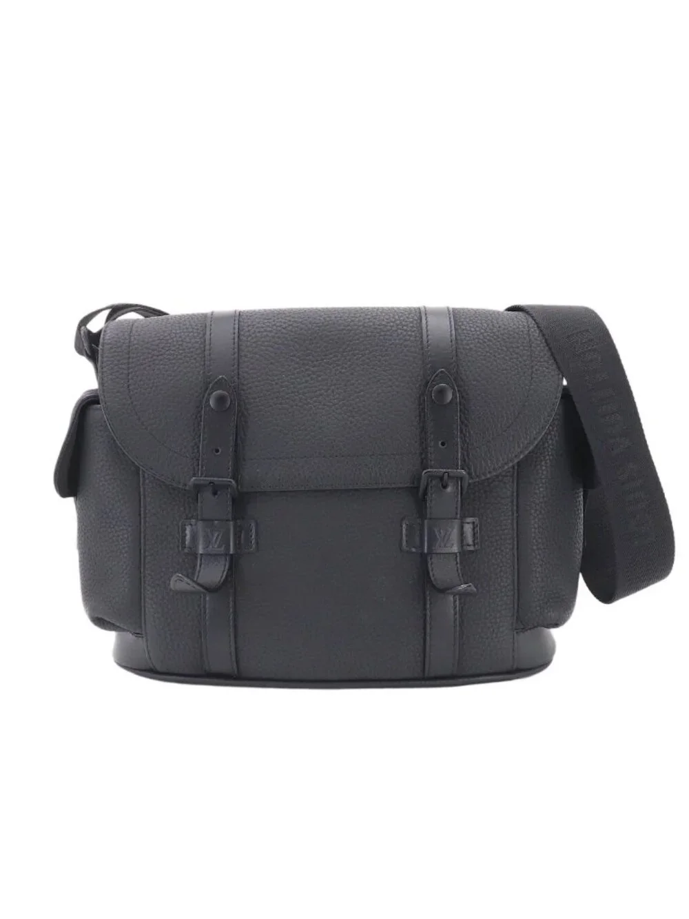 Louis Vuitton Christopher Messenger Shoulder Bag Taurillon Leather Noir